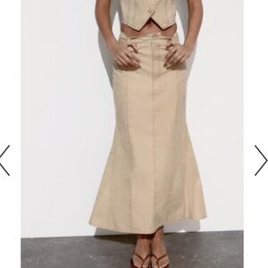 Zara Tan Maxi Skirt